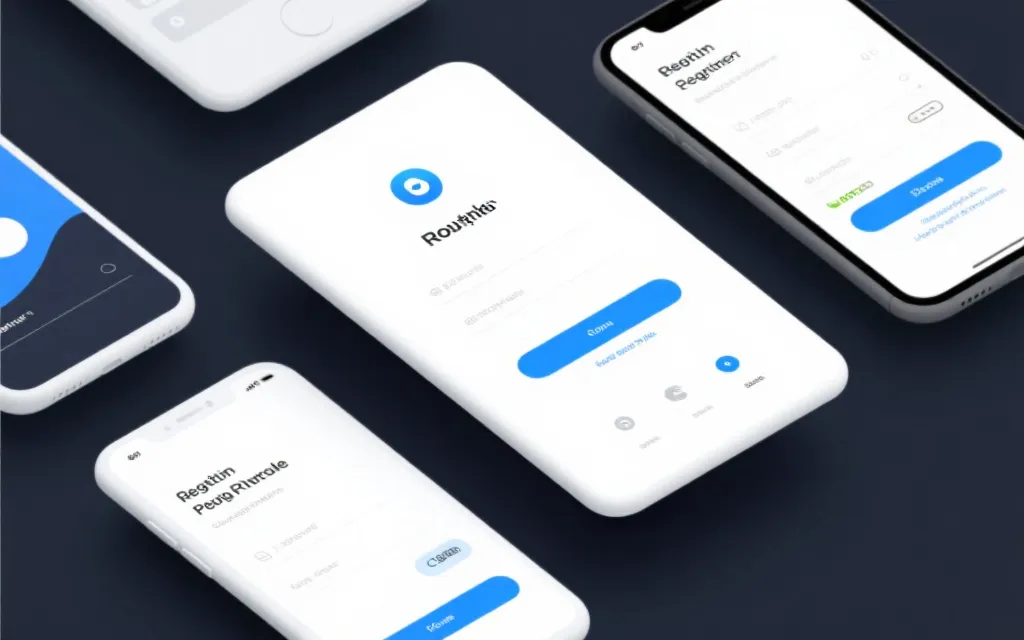 注册页面流程与用户界面示意图